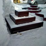 Клумба трехъярусная квадратная цветная — изображение 4